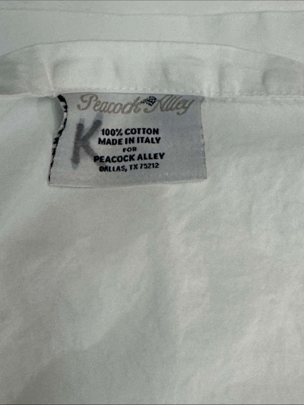 Peacock Alley Luxury White Cotton Percale Sheet Hem Stitch Edge King - Picture 3 of 6